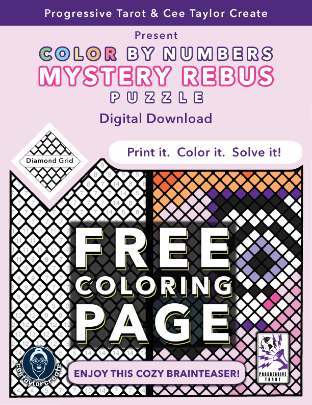 color by numbers mystery front cover tarot edition image